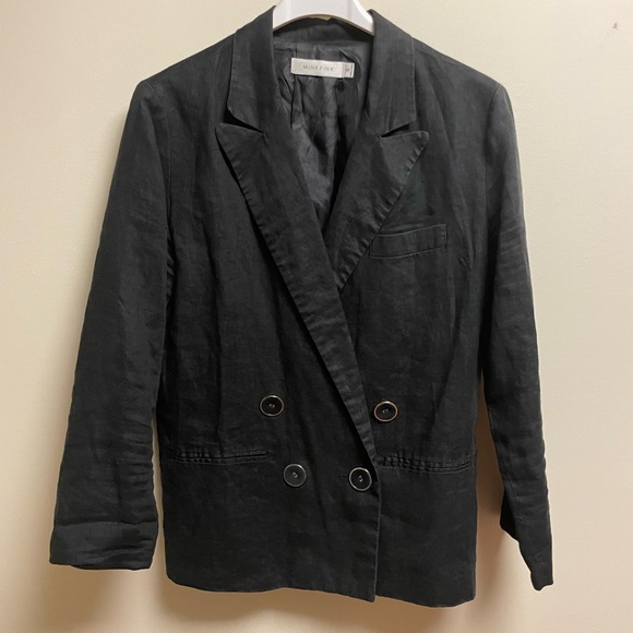 Mink Pink Black Linen Blazer, size small - Picture 1 of 4